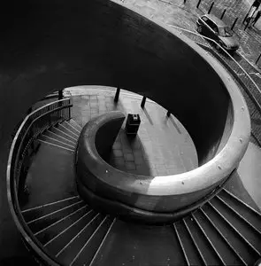 Spiral staircase in the house