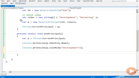 pluralsight - Introduction to Identity and Access Control in .NET 4.5