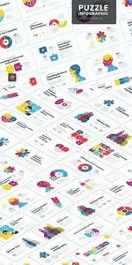 Puzzle Infographic PowerPoint Template LVJVMNS