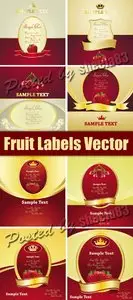 Fruit Labels Vector