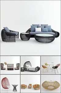 3D Models Outdoor Furniture Collection