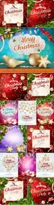 2016 Merry Christmas and Happy New Year vector background 10