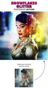 GraphicRiver - Snowflakes Glitter Vol.1 - Photoshop Action