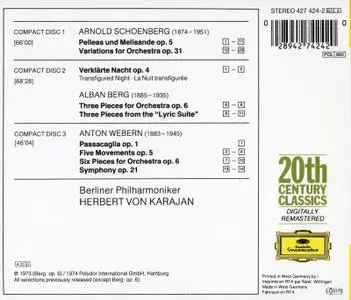 Berliner Philharmoniker Herbert von Karajan - Schoenberg, Berg, Webern: Orchestral Works (3CD) (1997)
