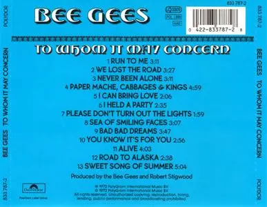 Bee Gees - To Whom It May Concern (1972) {1993 Polydor Europe}