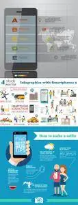 Vectors - Infographics with Smartphones 3