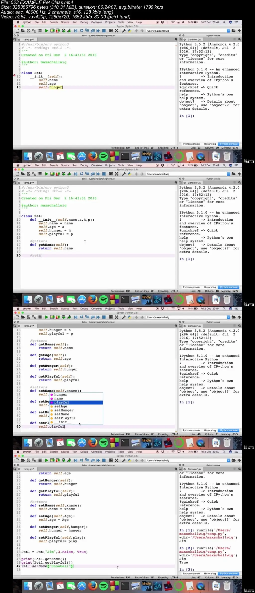 Coding to analyze and visualize data: a class of examples