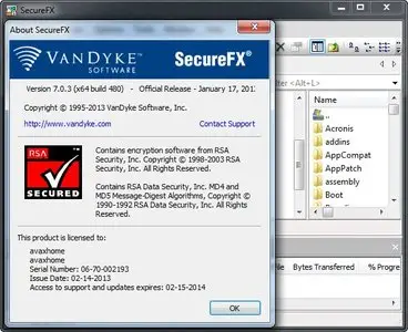 VanDyke SecureFX 7.0.3 Build 480 (x86/x64)