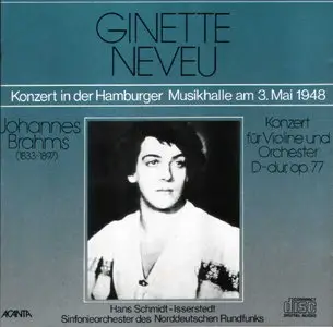 Brahms - Concerto pour Violion et Orchestre en Ré majeur - Ginette Neveu  (1995)