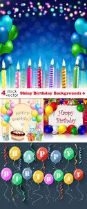 Vectors - Shiny Birthday Backgrounds 6