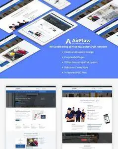 Airflow - Air Conditioning & Heating PSD Template