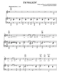 I'm Walkin' - Fats Domino, Ricky Nelson (Piano-Vocal-Guitar)
