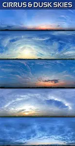 Cirrus & Dusk Seamless Sky Panoramas