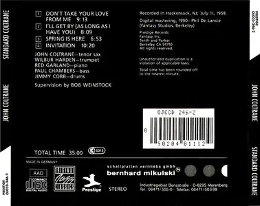 John Coltrane – Standard Coltrane (1958) (OJC-Prestige)