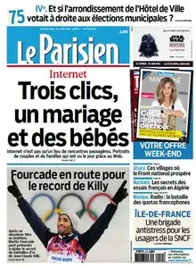Le Parisien + Journal de Paris du Vendredi 14 Février 2014