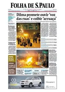 Jornal Folha de São Paulo - 22 de junho de 2013 - Sábado