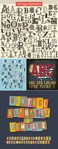 Vintage Alphabet Vector