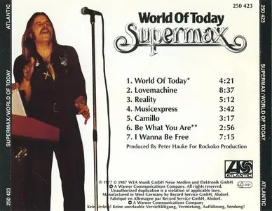 Supermax - World Of Today (1977/1987)
