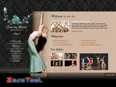 SimaVera 300110093 Dancing school Flash template