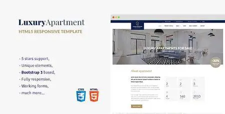 ThemeForest - Luxury Apartment v1.3 - Single property HTML5 Template - 17429541