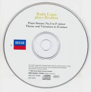 Radu Lupu - Radu Lupu Plays Brahms (2006) {3CD Set Decca 475 7070 rec 1971-1981}