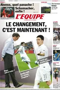 L'Equipe du Lundi 25 Juin 2012