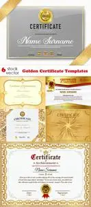 Vectors - Golden Certificate Templates