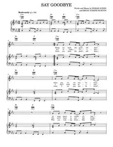Say goodbye - Norah Jones (Piano-Vocal-Guitar)