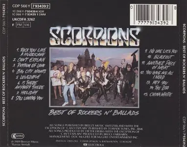 Scorpions - Best Of Rockers N' Ballads (1989) [Non-remastered]