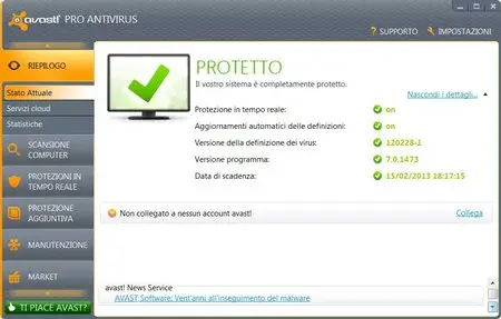 Avast! Antivirus Pro 7.0.1473.755