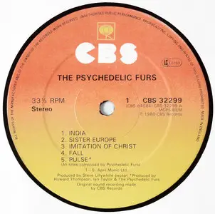 The Psychedelic Furs - The Psychedelic Furs (UK Original) Vinyl rip in 24 Bit/96 Khz + CD-format 
