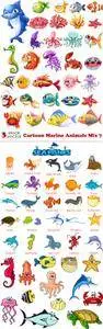 Vectors - Cartoon Marine Animals Mix 7