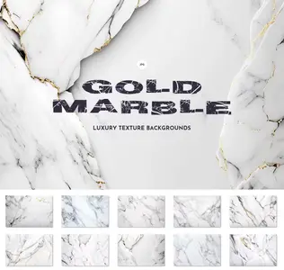 EE - White and Gold Marble Texture Backgrounds DDPAZGE