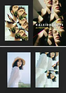 AS - Vertical Kaleidoscope Photo Effect Mockup 466798925