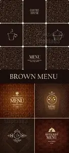 Brown Restaurant Menu Vector