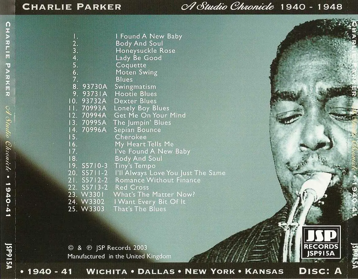 Charlie Parker - A Studio Chronicle 1940-1948 (2003)   Avaxhome