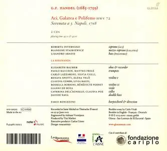 Fabio Bonizzoni, La Risonanza - Handel: Aci, Galatea e Polifemo (2013)