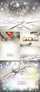 White Christmas Backgrounds Vector 2