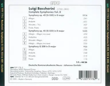 Luigi Boccherini - 28 Symphonies (Deutsche Kammerakademie Neuss, Johannes Goritzki) (1999) (8CD Box set) (REPOST)