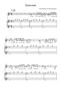 Uninvited - Alanis Morissette (Piano-Vocal-Guitar (Piano Accompaniment))
