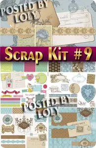Set of vintage elements #9 - Stock Vector