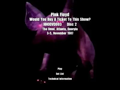 Pink Floyd - Would You Buy A Ticket To This Show? (1987) [2xDVD]