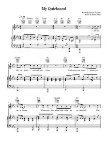 My Quicksand - Elton John, Gary Osborne (Piano-Vocal-Guitar (Piano Accompaniment))