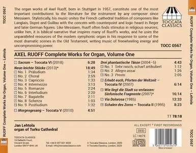 Jan Lehtola - Axel Ruoff: Complete Music for Organ, Volume One (2020)