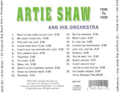Artie Shaw And His Orchestra - 22 Original Big-Band Hits (1987)