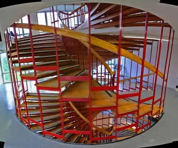 Spiral staircase in the house