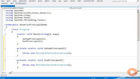 pluralsight - Introduction to Identity and Access Control in .NET 4.5