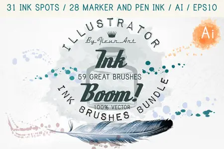 CreativeMarket - Ink spots brushes