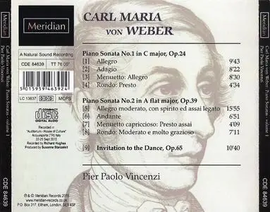 Pier Paolo Vincenzi - Carl Maria von Weber: Piano Sonatas Vol. 1 (2016)