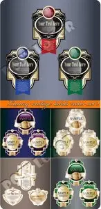 Luxury vintage labels vector set 2